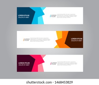 Abstract dynamic banner template design. Vector