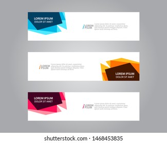 Abstract dynamic banner template design. Vector