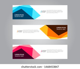 Abstract dynamic banner template design. Vector