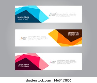 Abstract dynamic banner template design. Vector