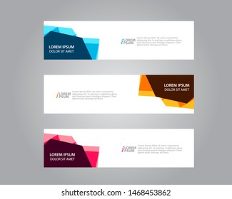 Abstract dynamic banner template design. Vector