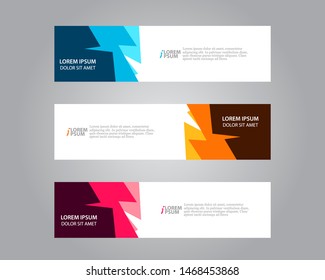 Abstract dynamic banner template design. Vector