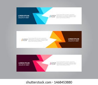 Abstract dynamic banner template design. Vector