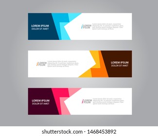 Abstract dynamic banner template design. Vector