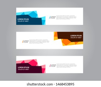 Abstract dynamic banner template design. Vector