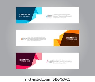 Abstract dynamic banner template design. Vector