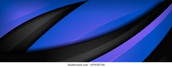 Abstraktes dynamisches Hintergrund-Design für die Kombination aus schwarzen und violetten Elementen.