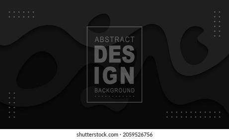 Resumen Fondo de diseño de estilo de estilo de corte dinámico de ondulaciones negras