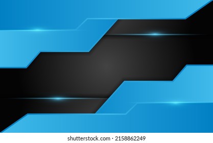 Abstract dynamic blue combination with black background design.