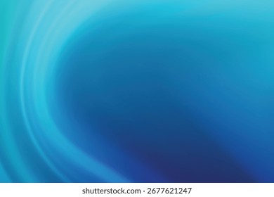 Vetor de fundo do gradiente azul dinâmico abstrato. Ondas de luz fluidas e design tecnológico moderno