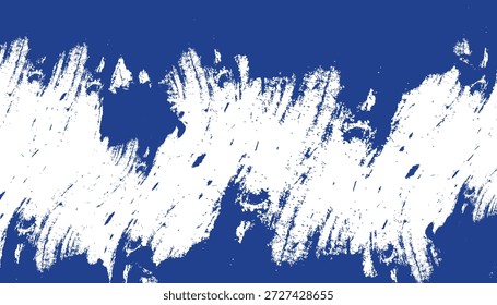 Abstract Dynamic Blue Grunge Brush Stroke Background with Distressed Grainy Texture, Bold Curves, and Expressive Paint Smears
