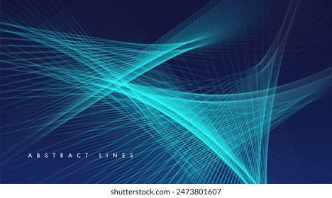 Abstractas líneas azules dinámicas. Cubierta abstracta moderna. Concepto gráfico para tu diseño