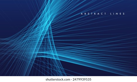 Abstractas líneas azules dinámicas. Cubierta abstracta moderna. Concepto gráfico para tu diseño
