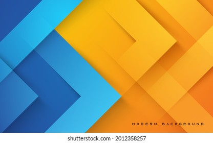Resumen fondo dinámico azul y naranja
