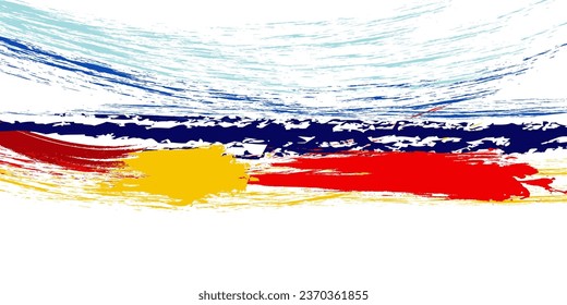 Abstract and Dynamic Brush Background. Brush Stroke Illustration for Banner, Poster or Sports Background. Scratches and Texture Elements For Design