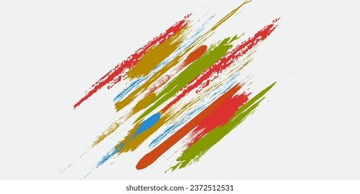 Abstract and Dynamic Brush Background. Brush Stroke Illustration for Banner, Poster or Sports Background.