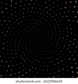 Abstract dynamic circle dotted texture ,Dark background with copy space. Modern futuristic simple dots pattern. Vector illustration