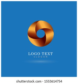 Abstract & Dynamic Circle Logo. Symbol & Icon Vector Template.
