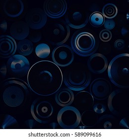 Abstract dynamic circles, futuristic concept digital art background. Vector illustration.