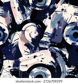 abstracto, dinámico, circular, texturizado, pincelada, en capas, vibrante, moderno, artístico, sin costuras