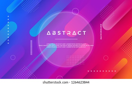 Abstract dynamic color background design. Modern Trendy futuristic gradient shapes. Blue, pink background. EPS10 design element