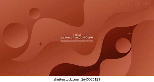 Abstract dynamic color wave orange background. Simple wave fluid banner pattern background. Vector Eps10