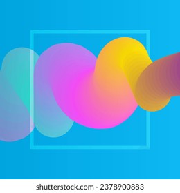 abstract dynamic colorful background with frame