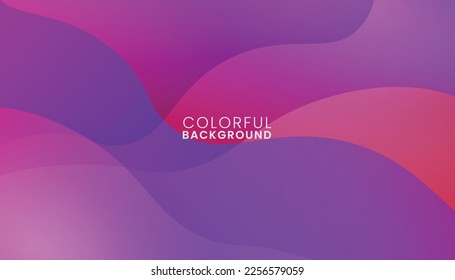 Abstract Dynamic Colorful Geometric Background. Fluid Gradient Shapes Composition. Liquid Color Background Design. Vector Illustration