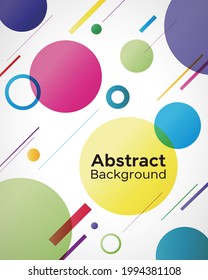 Abstract dynamic colorful gradient geometric background with circles and lines.