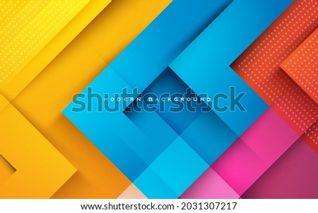 Abstract dynamic colorful shape light and shadow background