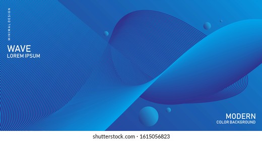 abstract dynamic colorful vibrant wave blue background. design for flyer, poster, card, banner and other application. vector illustration