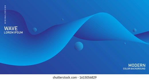 abstract dynamic colorful vibrant wave blue background. design for flyer, poster, card, banner and other application. vector illustration