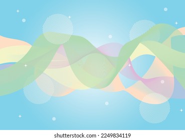 plantilla de fondo de onda colorida dinámica abstracta