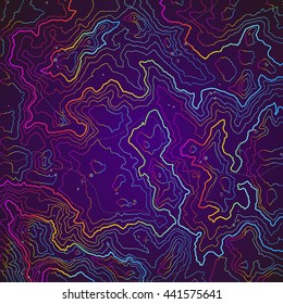 Abstract Dynamic Composition of Moving Colorful Lines on Dark Background.Abstract Background for Party Poster , Cover , Presentation , Brochure. Vector Illustration.