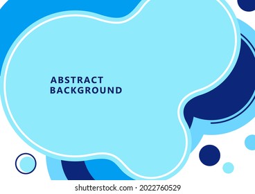 Abstract dynamic composition of overlapping rounded shapes and dots. Modern style geometric background, minimalistic design element. Vector illustration