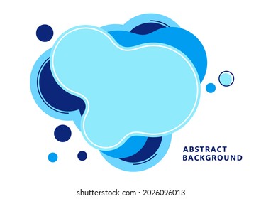 Abstract dynamic composition of overlapping rounded shapes and dots. Modern style geometric background, minimalistic design element. Vector illustration