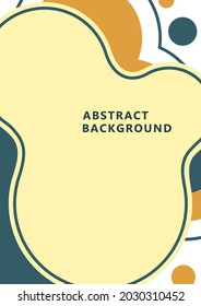 Abstract dynamic composition of overlapping rounded shapes and dots. Modern style geometric background, minimalistic design element. Vector illustration