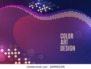 Abstract dynamic composition of overlapping rounded shapes and dots. Fashionable art for cover, poster, web, page, social, media, announcement, greeting card. Vector illustration