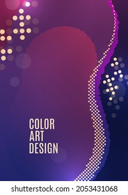 Abstract dynamic composition of overlapping rounded shapes and dots. Fashionable art for cover, poster, web, page, social, media, announcement, greeting card. Vector illustration