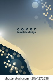 Abstract dynamic composition of overlapping rounded shapes and dots. Fashionable art for cover, poster, web, page, social, media, announcement, greeting card. Vector illustration