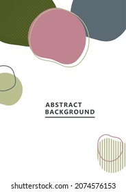 Abstract dynamic composition of overlapping rounded shapes and dots. Geometric background in modern style, element of minimal design. Vector illustration