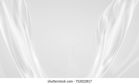 Abstract Dynamic Curve White and Gray Vector Backgrounds.