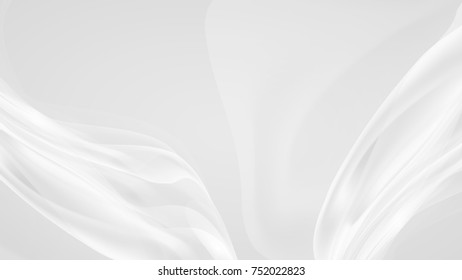 Abstract Dynamic Curve White and Gray Vector Backgrounds.
