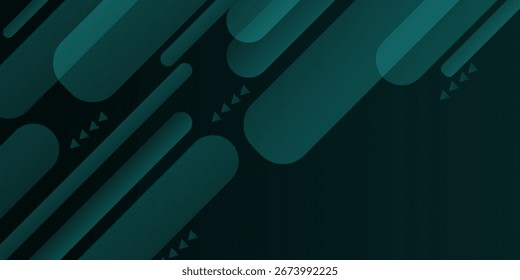 Abstract dynamic dark green with circle shape gradient shadow. Modern design for our presentation, banner, product. Perfect shapes lines.