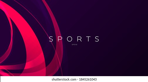 Abstract dynamic design element, red colour stripes on dark background with sport text, presentation cover, poster or wallpaper