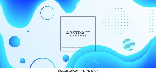 abstract dynamic flow fluid wave background blue and white color. vector design template for banner, advertising, wallpaper, poster, cover, etc.
