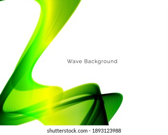 Abstract dynamic flowing green modern wave background
