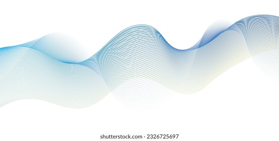 Abstract dynamic flowing wave lines design element. Abstract wavy lines multi color gradient vector illustration. Abstract colorful gradient blend wave lines and technology background.	