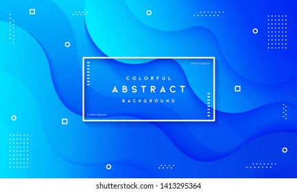 Abstrakter, dynamisch, blauer Hintergrund - Vektorgrafik