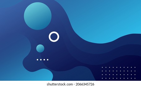 Abstract dynamic fluid blue background. Futuristic vector illustration with organic shapes. Minimal cover design vector template for use element page landing, wallpaper, modern cover